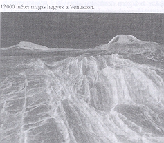 12000 méter magas hegyek a Vénuszon.
